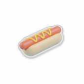 Hotdog met mosterd laptop sticker (Voorkant)