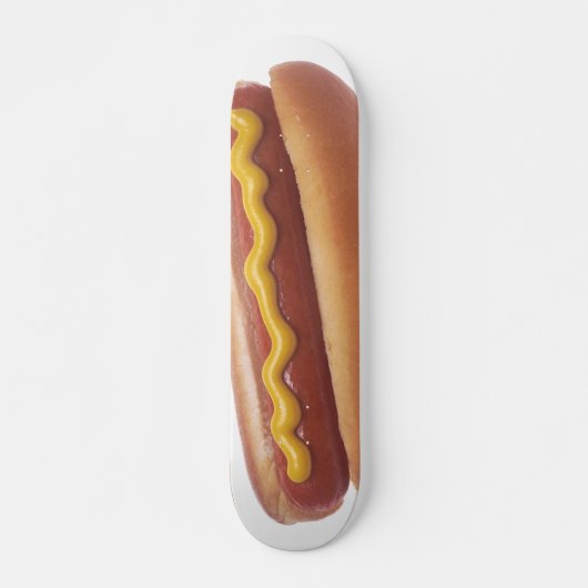 Hotdog met mosterd skateboard (Voorkant)