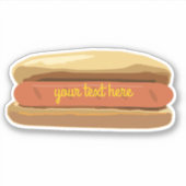 Hotdog met mosterd sticker (Voorkant)