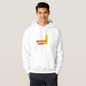 Hotdog met mosterdfles Mannen capuchon Hoodie (Voorkant volledig)