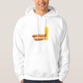 Hotdog met mosterdfles Mannen capuchon Hoodie (Voorkant)