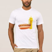 Hotdog met mosterdfles Mannen T-shirt (Voorkant)