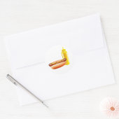 Hotdog met mosterdfles Stickers