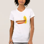 Hotdog met mosterdfles vrouwen T-shirt (Voorkant)