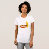 Hotdog met mosterdfles vrouwen T-shirt (Voorkant volledig)
