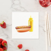 Hotdog met mosterdflesje papieren servetten (Insitu)