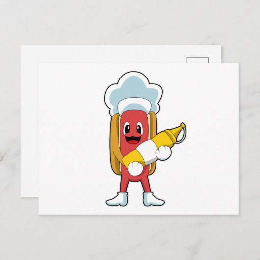 Hotdog met Mustard Briefkaart (Voorkant / Achterkant)