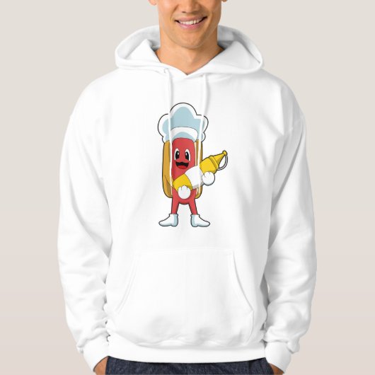 Hotdog met Mustard Hoodie (Voorkant)