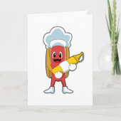 Hotdog met Mustard Kaart (Voorkant)