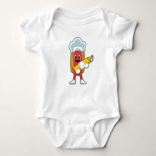 Hotdog met Mustard Romper (Voorkant)