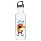 Hotdog met Mustard Waterfles (Voorkant)