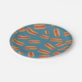 Hotdog Paper Party Borden Sport 4th van juli Papieren Bordje (Gekanteld)