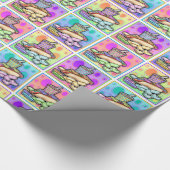 Hotdog Pop Art Inpakpapier (Hoek)