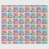 Hotdog Pop Art Inpakpapier (Vlak)