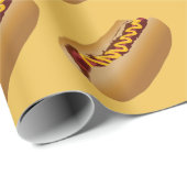 Hotdog Pop Art Wrapping Paper Cadeaupapier (Rol Hoek)