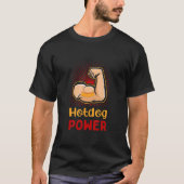 Hotdog Power Funny Sausage Humor Meat Lover Workou T-shirt (Voorkant)