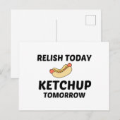 HOTDOG RELISH KETCHUP BRIEFKAART (Voorkant / Achterkant)