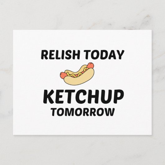 HOTDOG RELISH KETCHUP BRIEFKAART (Voorkant)