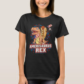 Hotdog Rex Dinosaur 4th of July Amerisaurus  1 T-shirt (Voorkant)