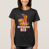 Hotdog Rex Dinosaur 4th of July Amerisaurus T-shirt (Voorkant)