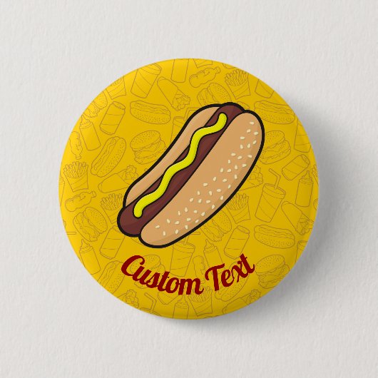 Hotdog Ronde Button 5,7 Cm (Voorkant)