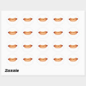 Hotdog Ronde Sticker (Vel)