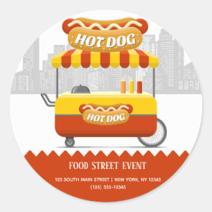 hotdog ronde sticker