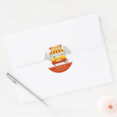 hotdog ronde sticker (Envelop)