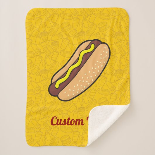 Hotdog Sherpa Blanket Sherpa Deken (Voorkant)