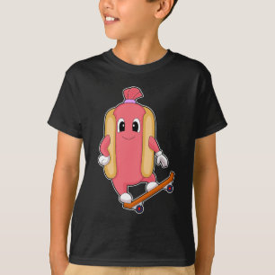 Hotdog Skater Skateboard Sport T-shirt