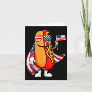 Hotdog Sungles Amerikaanse Vlag Vs Funny 4 Juli Kaart