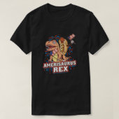 Hotdog T Rex Dinosaur 4 juli Amerisaurus Funn T-shirt (Design voorkant)