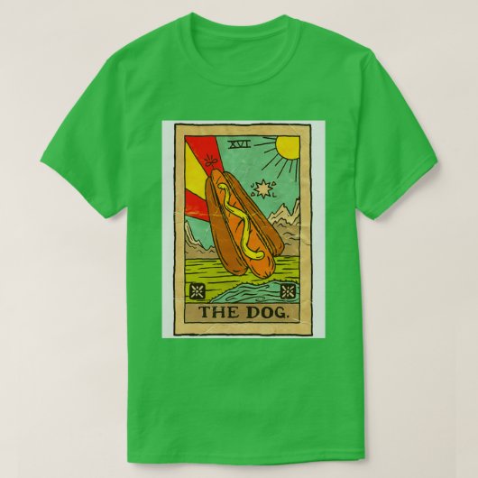 Hotdog Tarot-kaart T-shirt (Design voorkant)