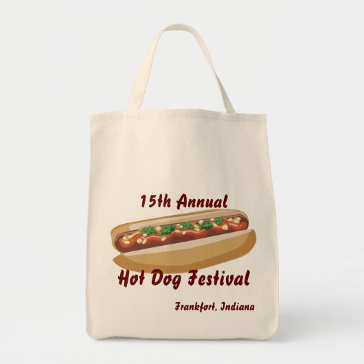 Hotdog-Tas Tote Bag (Voorkant)