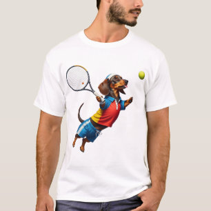 hotdog tennis t-shirt