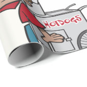 Hotdog Vendor Wrapping Paper Cadeaupapier (Rol Hoek)