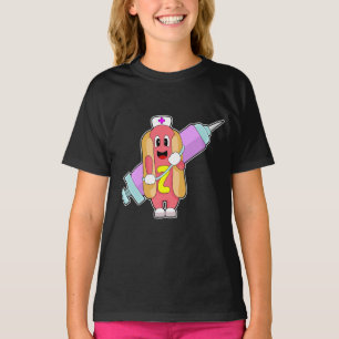 Hotdog verpleegkundige spuit t-shirt