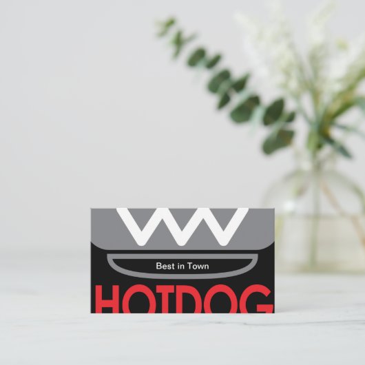 Hotdog Visitekaartje (Staand voorkant)