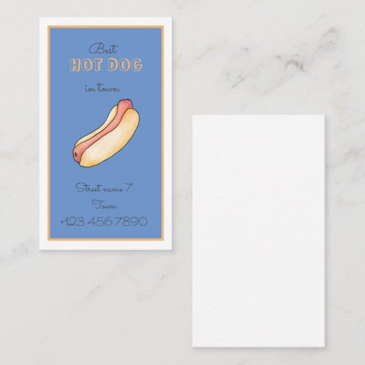 hotdog visitekaartje (Voorkant / Achterkant)