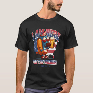 Hotdog Wiener 4 juli patriotisch T-shirt