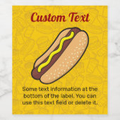 Hotdog Wijn Etiket (Enkel label)