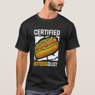 Hotdog Worst Food gecertificeerde hotdogliste T-shirt