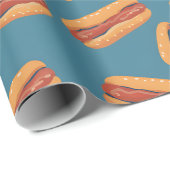 Hotdog Wrapping Papier Verjaardagsfeestje Grappig  (Rol Hoek)