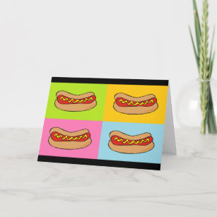 hotdog/wurst verjaardagskaart kaart