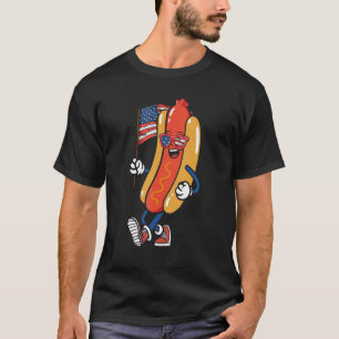 Hotdog Zonnebril Amerikaanse vlag USA 4th van juli T-shirt