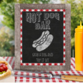 Hotdogbar Ik doe BBQ-feestbord bord Poster