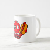 hotdogduivel koffiemok (Voorkant rechts)