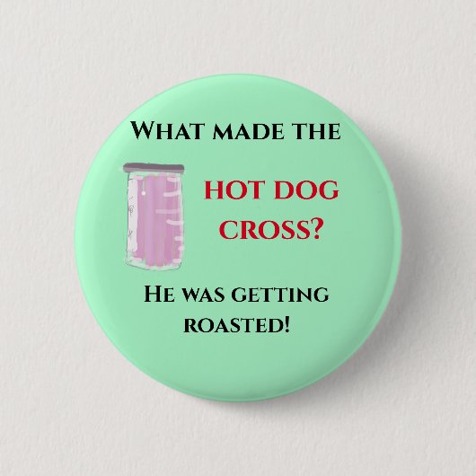 hotdoggrap ronde button 5,7 cm (Voorkant)