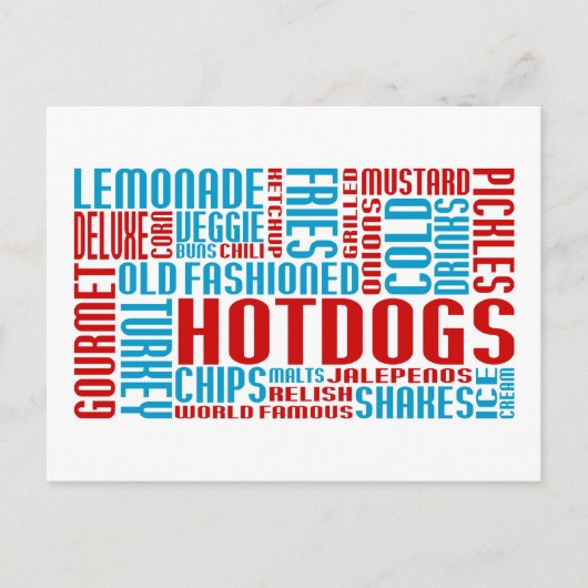 hotdogs chitChat Briefkaart (Voorkant)
