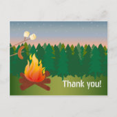 Hotdogs en S'mores kampvuur Dank u Briefkaart (Voorkant)